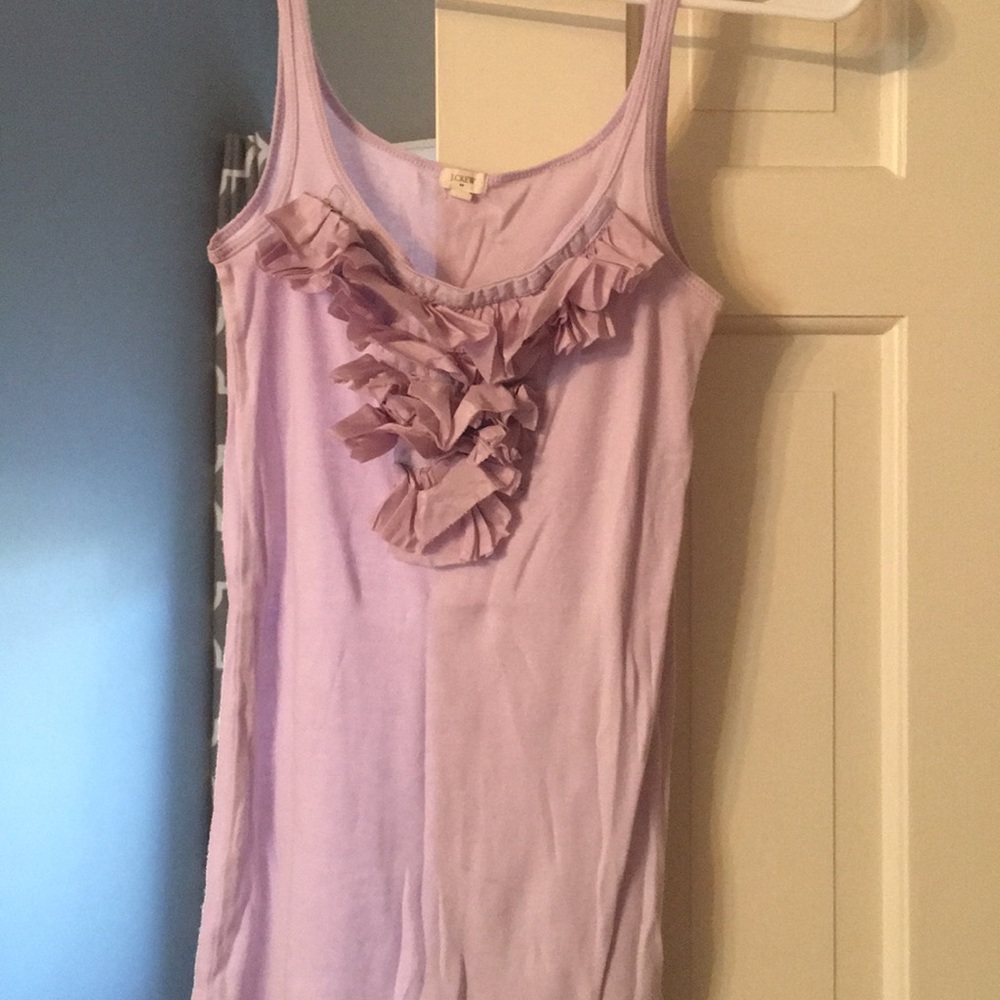 I crew lilac ruffled tank